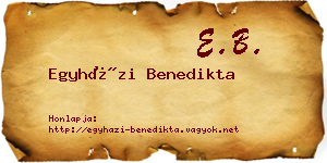 Egyházi Benedikta névjegykártya